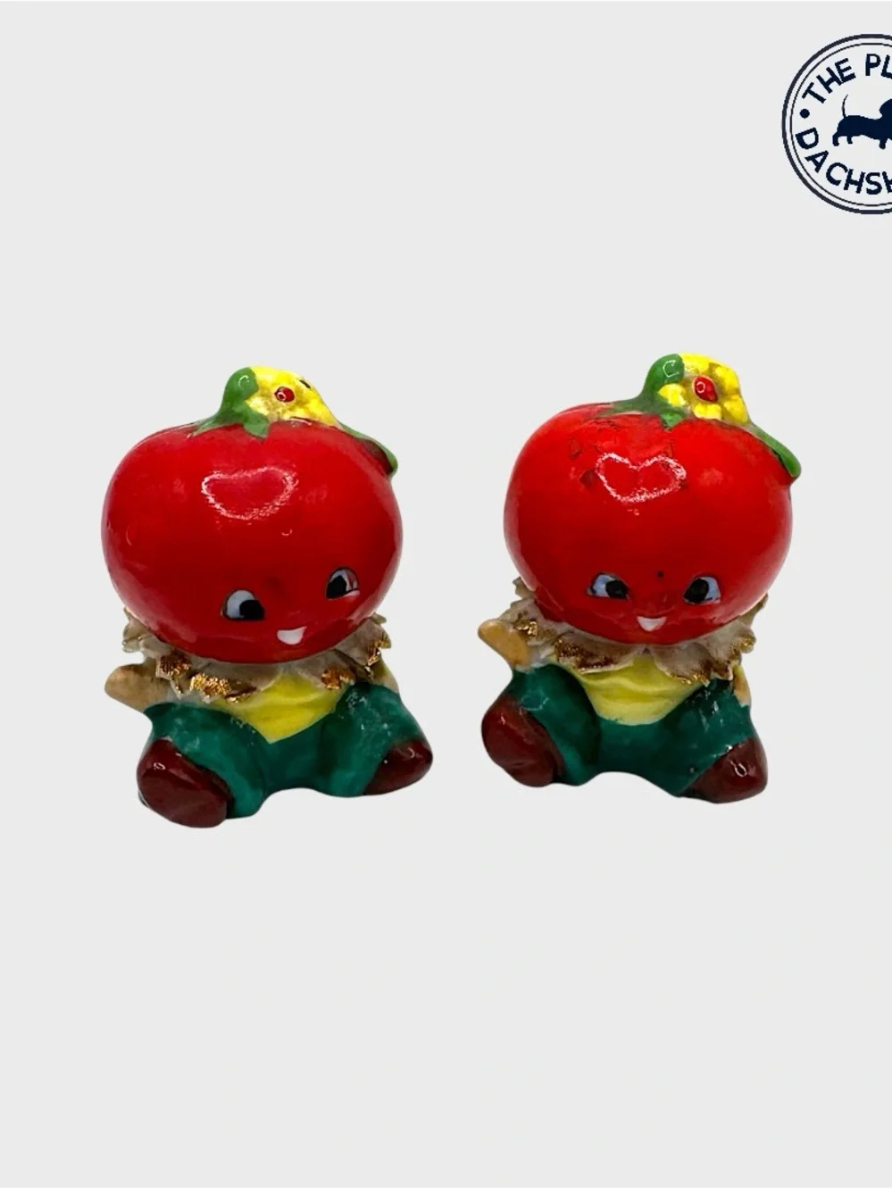 Vintage Red Anthropomorphic Tomato Shakers